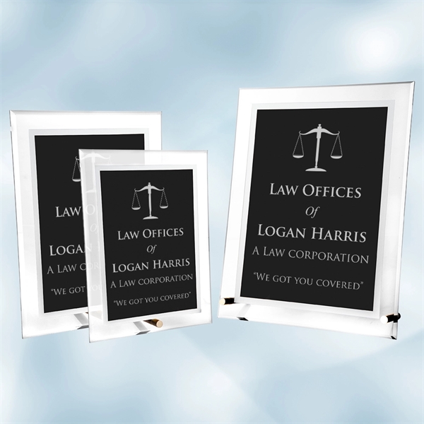 Black Complex plaque made of acrylic and available in three sizes.... from ASI 47791 Best Deal Awards