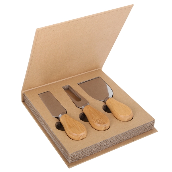3-Pc Cheese Knife Set with Cardboard Gift Box.... from ASI 46755 Cosmo Promos