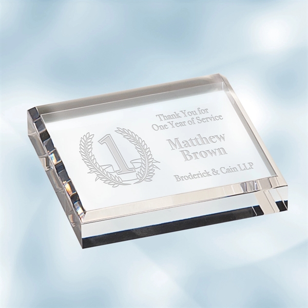 Blank paperweight made of acrylic in the shape of a square... from ASI 47791 Best Deal Awards