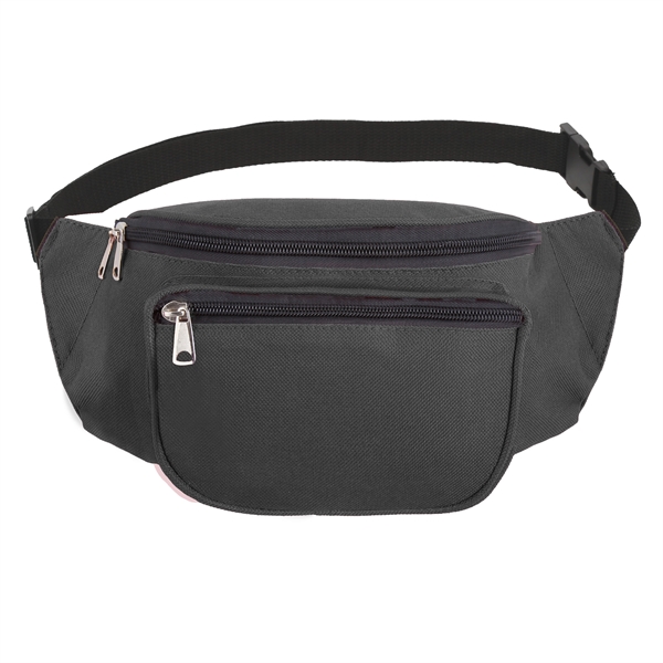 Fanny pack made of 600 denier polyester with adjustable waist belt.... from ASI 46755 Cosmo Promos