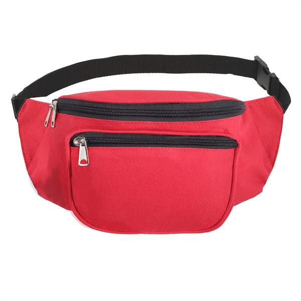 Fanny pack made of 600 denier polyester with adjustable waist belt.... from ASI 46755 Cosmo Promos