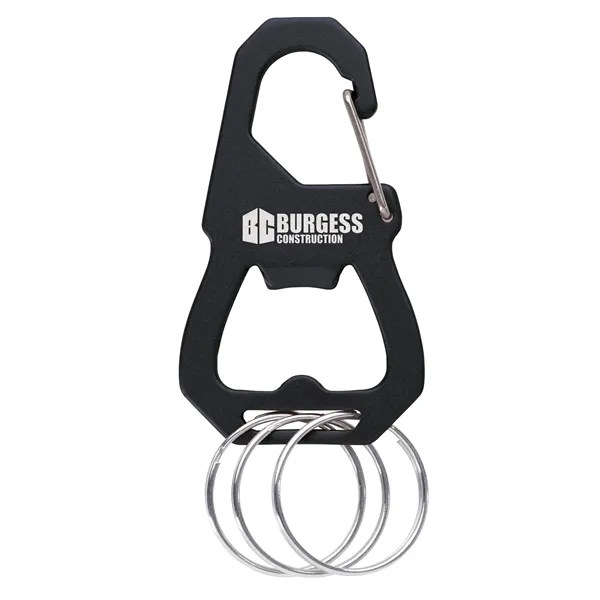 3 Keyring Carabiner with Bottle Opener... from ASI 40480 Koozie Group