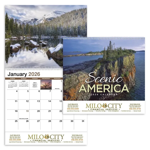 Scenic America® Appointment Calendar - Spiral... from ASI 40480 Koozie Group / HotLine®