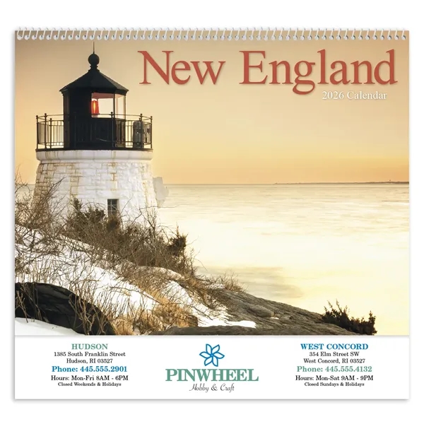 New England Appointment Calendar - Spiral... from ASI 40480 Koozie Group / HotLine®