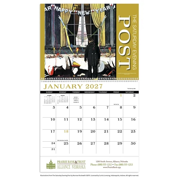 Saturday Evening Post Appointment Calendar - Spiral... from ASI 40480 Koozie Group / HotLine®