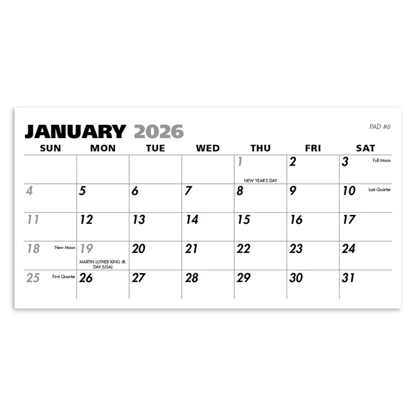 6 x 4 1/2 Legacy 2024 desk calendar printed on 50#... from ASI 40480 Koozie Group / Norwood Triumph Calendar