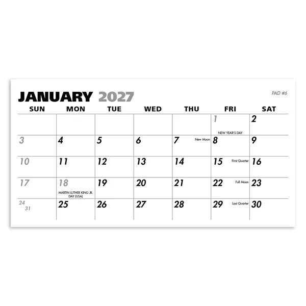 6 x 4 1/2 Legacy 2024 desk calendar printed on 50#... from ASI 40480 Koozie Group / Norwood Triumph Calendar