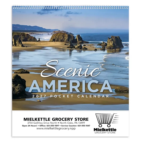 Scenic America® Pocket Calendar... from ASI 40480 Koozie Group / HotLine®