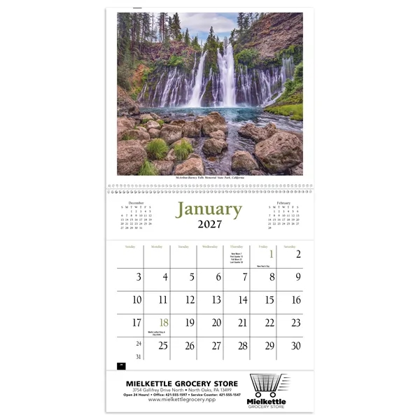 Scenic America® Pocket Calendar... from ASI 40480 Koozie Group / HotLine®