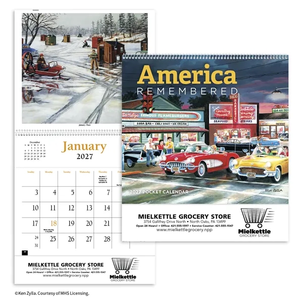 America Remembered Pocket Calendar... from ASI 40480 Koozie Group / HotLine®