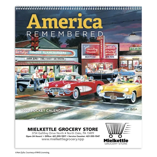America Remembered Pocket Calendar... from ASI 40480 Koozie Group / HotLine®