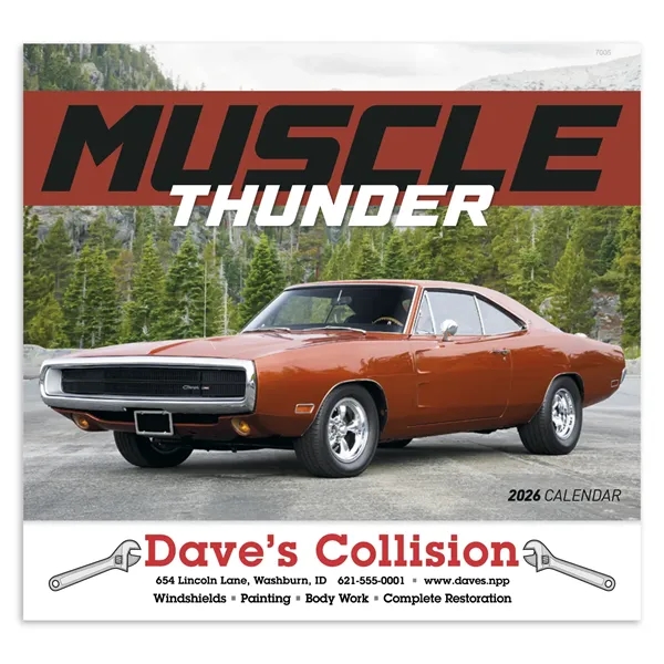 Muscle Thunder - Stapled... from ASI 40480 Koozie Group / Norwood Triumph Calendar