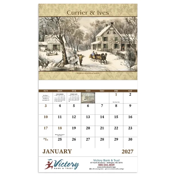 Currier & Ives - Stapled... from ASI 40480 Koozie Group / Norwood Triumph Calendar