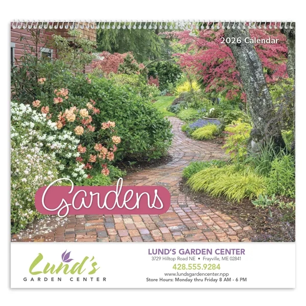 11 x 19 2024 Gardens calendar n 70# glossy paper with... from ASI 40480 Koozie Group / Norwood Triumph Calendar