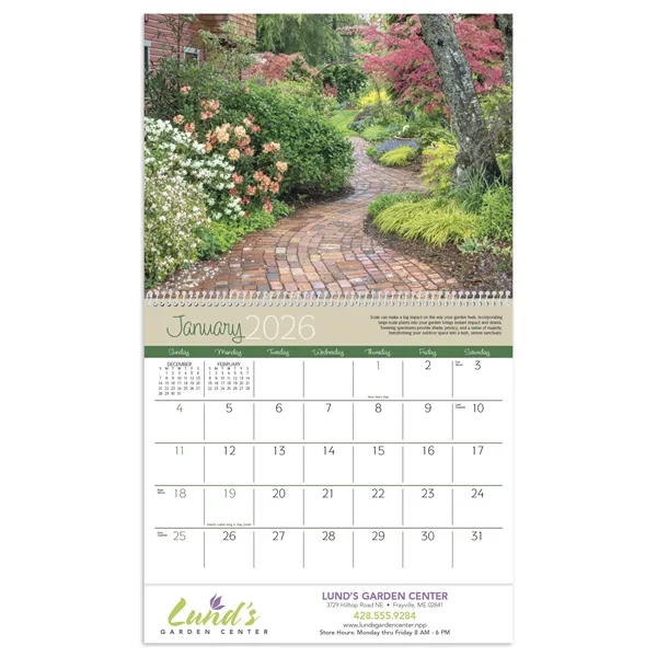 11 x 19 2024 Gardens calendar n 70# glossy paper with... from ASI 40480 Koozie Group / Norwood Triumph Calendar
