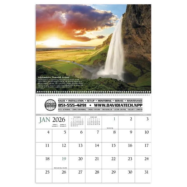 Twelve-month imprint executive appointment calendar with white spiral binding.... from ASI 40480 Koozie Group / HotLine®