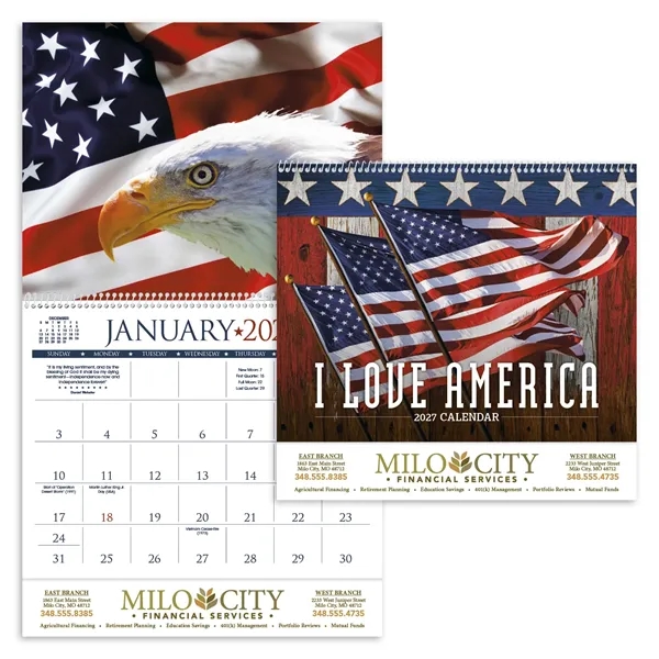 I Love America... from ASI 40480 Koozie Group / Norwood Triumph Calendar
