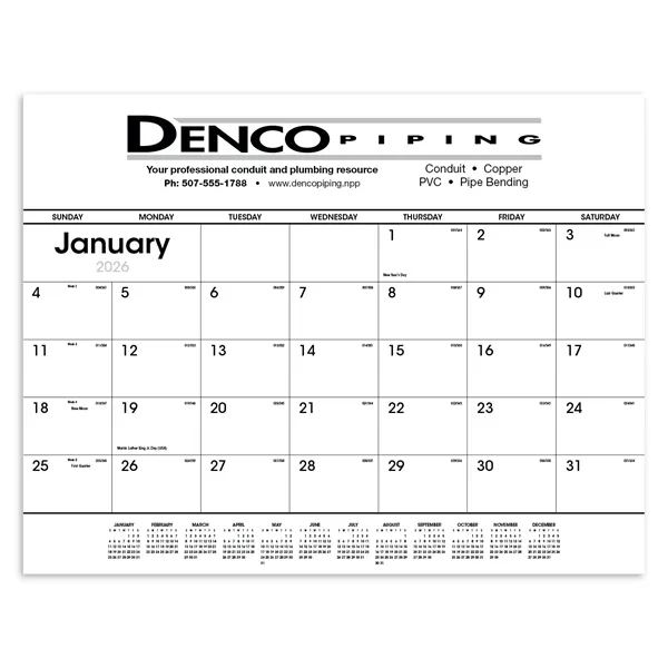 Black & White Desk Pad... from ASI 40480 Koozie Group / Norwood Triumph Calendar