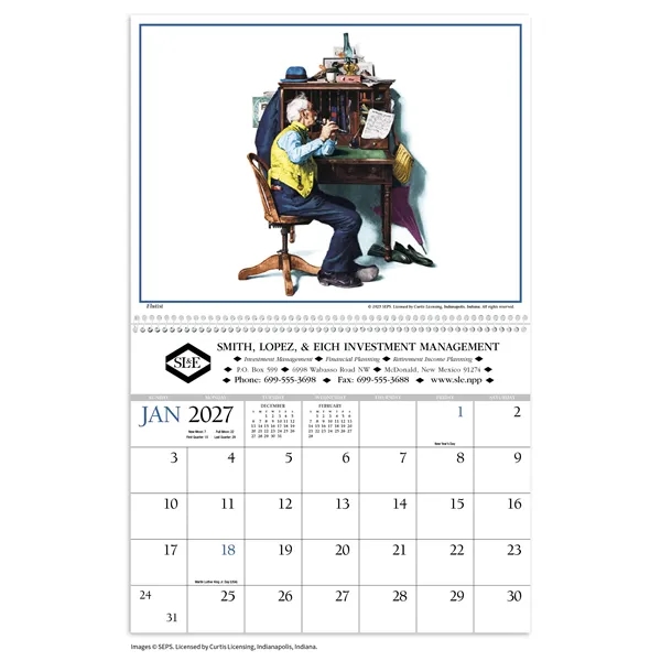 Twelve-imprint appointment monthly calendar with 1 Color Standard Ink ad.... from ASI 40480 Koozie Group / HotLine®