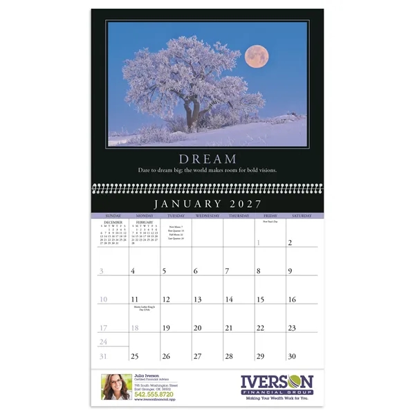 11 x 19 2024 Motivations calendar on 70# glossy paper with... from ASI 40480 Koozie Group / Norwood Triumph Calendar