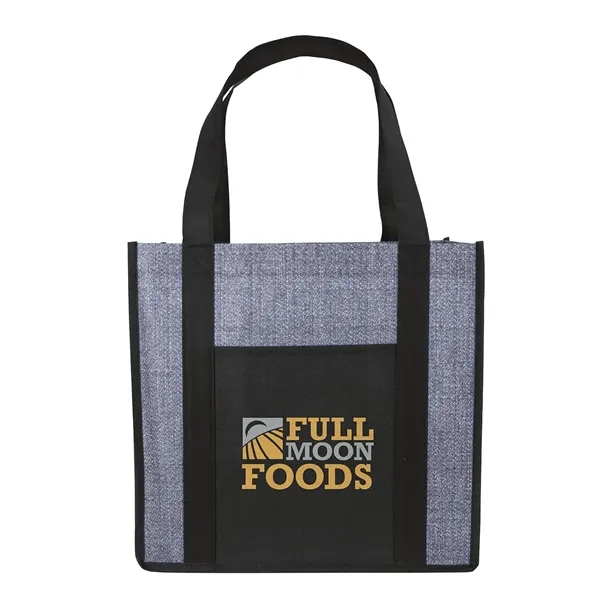Laminated Heathered Non-Woven Grocery Tote... from ASI 40480 Koozie Group