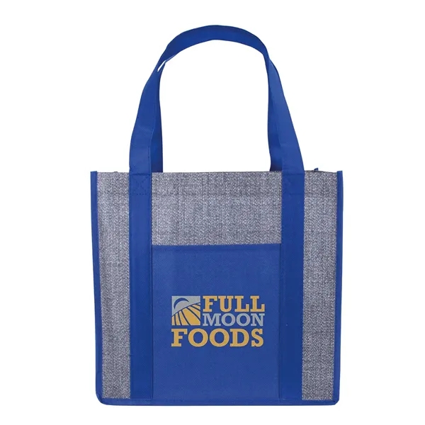 Laminated Heathered Non-Woven Grocery Tote... from ASI 40480 Koozie Group