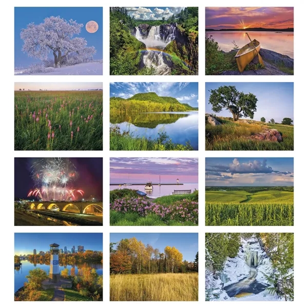 11 x 19 2024 Minnesota calendar on 70# glossy paper with... from ASI 40480 Koozie Group / Norwood Triumph Calendar