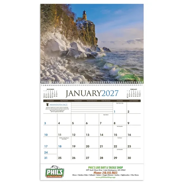 11 x 19 2024 Minnesota calendar on 70# glossy paper with... from ASI 40480 Koozie Group / Norwood Triumph Calendar