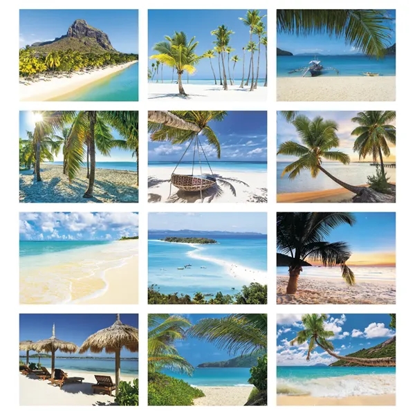 11 x 19 2024 Beaches calendar on 70# glossy paper with... from ASI 40480 Koozie Group / Norwood Triumph Calendar