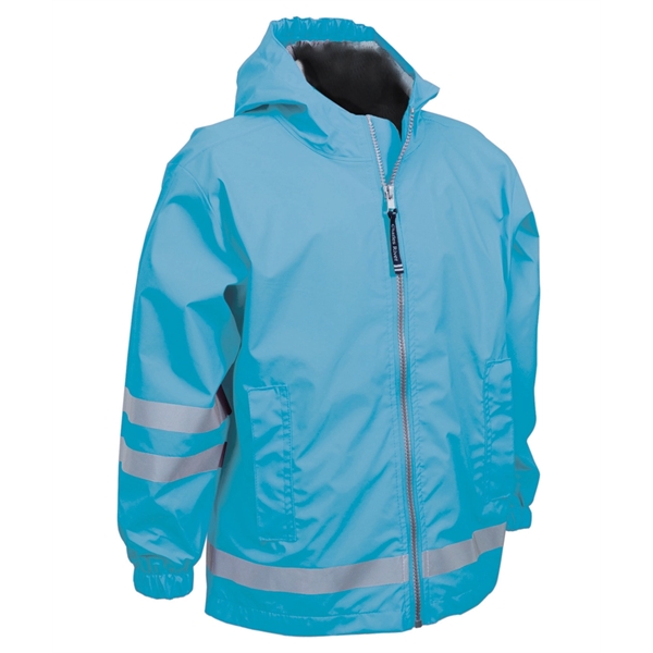 Polyurethane and woven child-sized New Englander raincoats.... from ASI 44620 Charles River Apparel