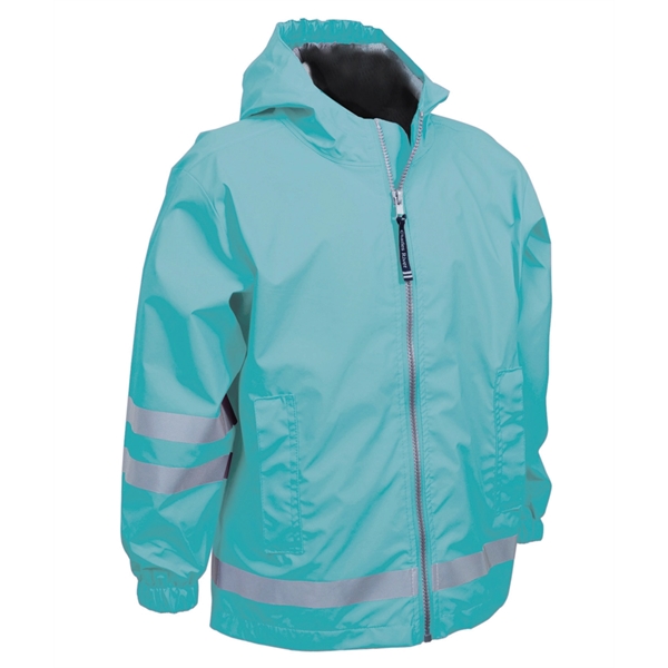 Polyurethane and woven child-sized New Englander raincoats.... from ASI 44620 Charles River Apparel