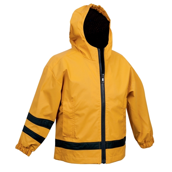 Polyurethane and woven toddler-sized New Englander raincoats.... from ASI 44620 Charles River Apparel