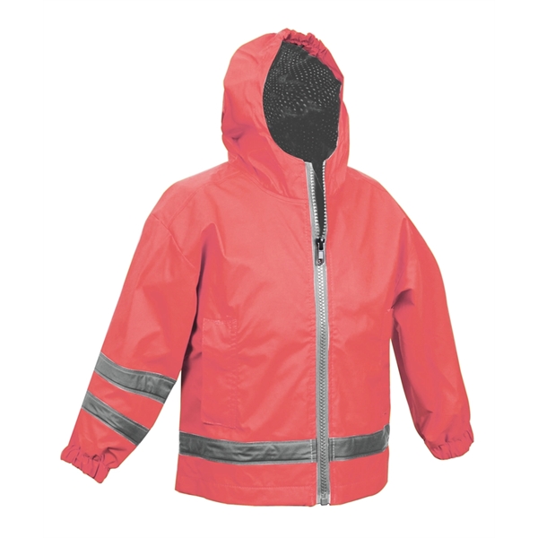 Polyurethane and woven toddler-sized New Englander raincoats.... from ASI 44620 Charles River Apparel