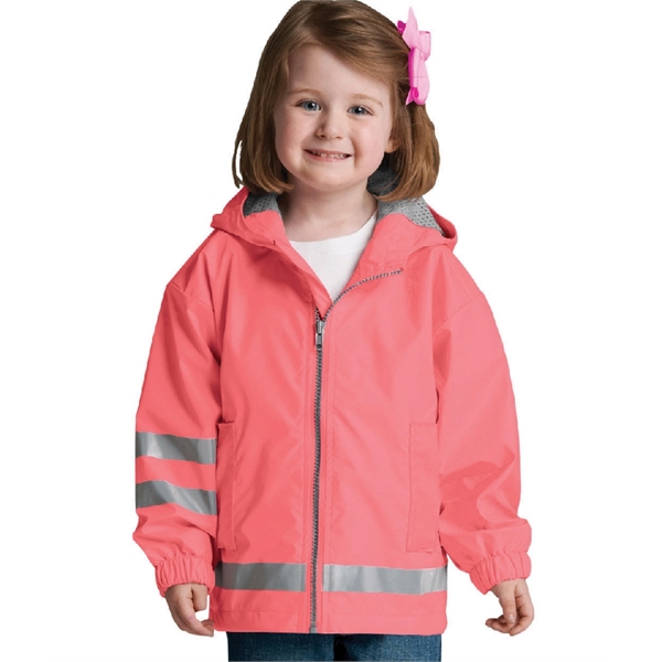 Polyurethane and woven toddler-sized New Englander raincoats.... from ASI 44620 Charles River Apparel