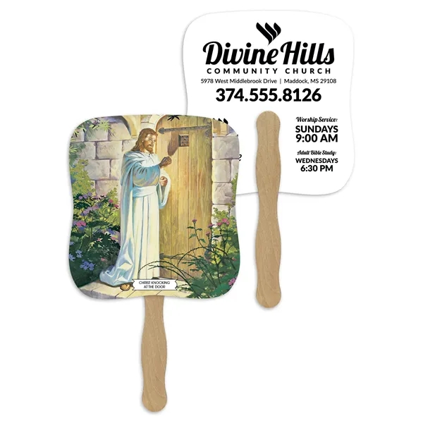 Christ Knocking At The Door - Pictorial Fan... from ASI 40480 Koozie Group
