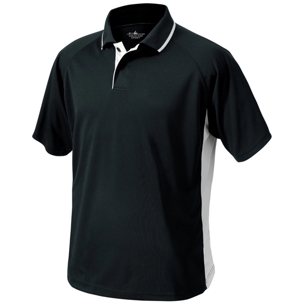 Men's polyester pique knit color-blocked polo shirts... from ASI 44620 Charles River Apparel
