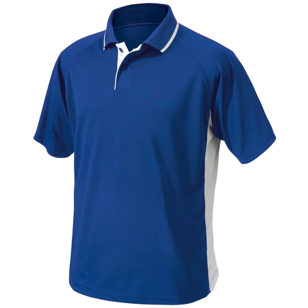 Men's polyester pique knit color-blocked polo shirts... from ASI 44620 Charles River Apparel