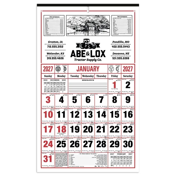 8-Sheet Almanac Calendar... from ASI 40480 Koozie Group
