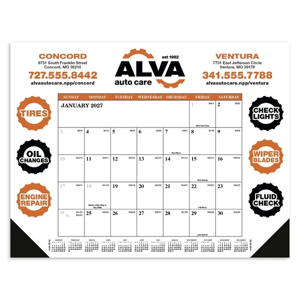Skinner & Kennedy™ Desk Pad Calendar... from ASI 40480 Koozie Group