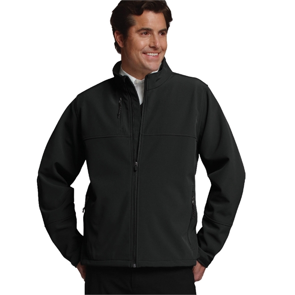 Men's Ultimate soft shell polyester and spandex jacket with full zippered... from ASI 44620 Charles River Apparel