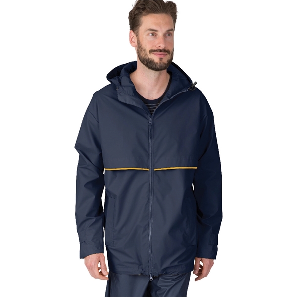 Men's wind and waterproof rain jacket lined with grey mesh.... from ASI 44620 Charles River Apparel