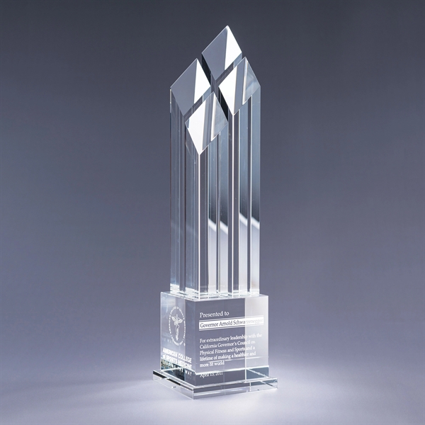 Rhombus IV award made of optic crystal with coordinating diamonds and... from ASI 62985 J. Charles