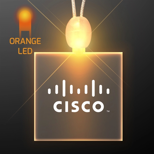 Acrylic light up square necklace.... from ASI 34194 ALightPromos / Alight Promotional Products