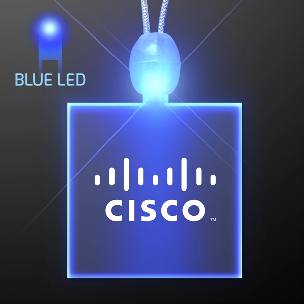 Acrylic light up square necklace.... from ASI 34194 ALightPromos / Alight Promotional Products