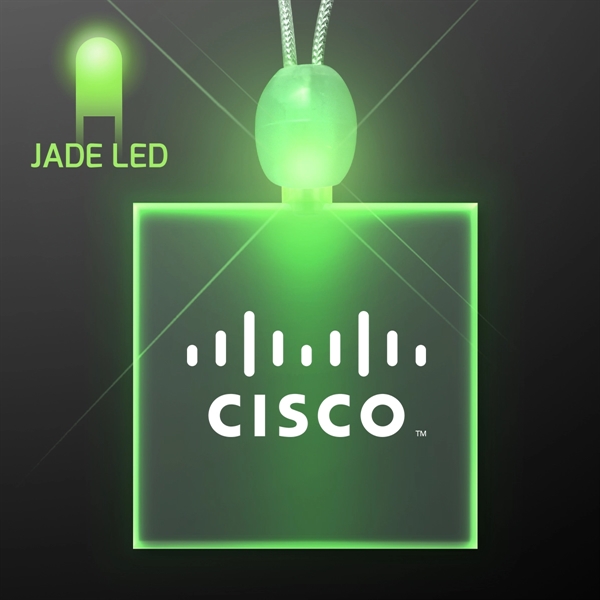 Acrylic light up square necklace.... from ASI 34194 ALightPromos / Alight Promotional Products
