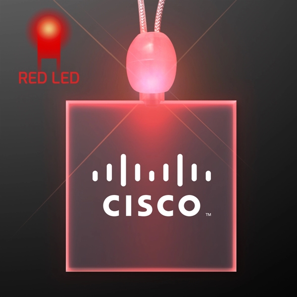 Acrylic light up square necklace.... from ASI 34194 ALightPromos / Alight Promotional Products