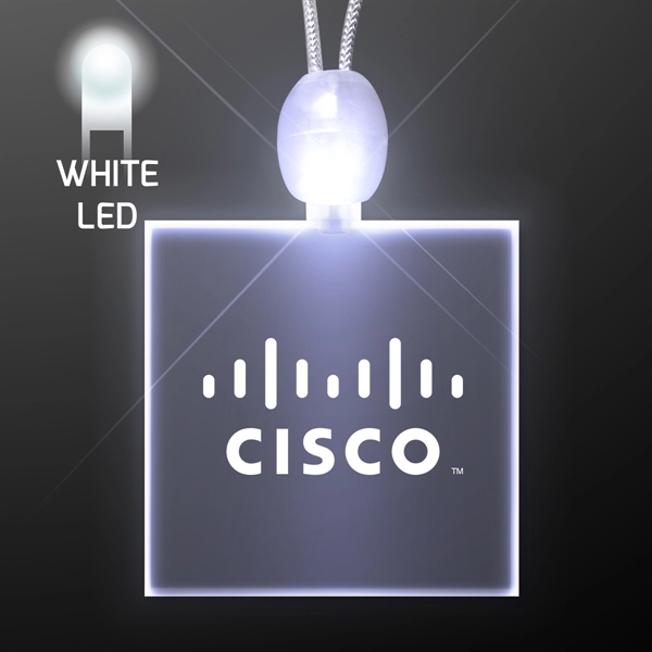 Acrylic light up square necklace.... from ASI 34194 ALightPromos / Alight Promotional Products