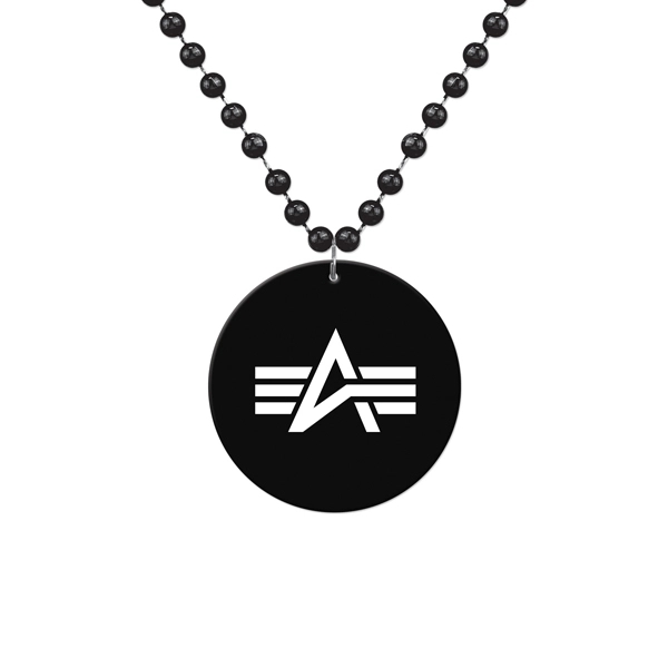 33" beaded necklace with 7mm beads and 2 1/2" medallion.... from ASI 98360 WOWLine / WOWLine®