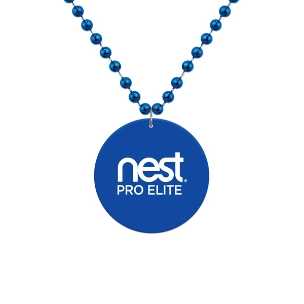 33" beaded necklace with 7mm beads and 2 1/2" medallion.... from ASI 98360 WOWLine / WOWLine®