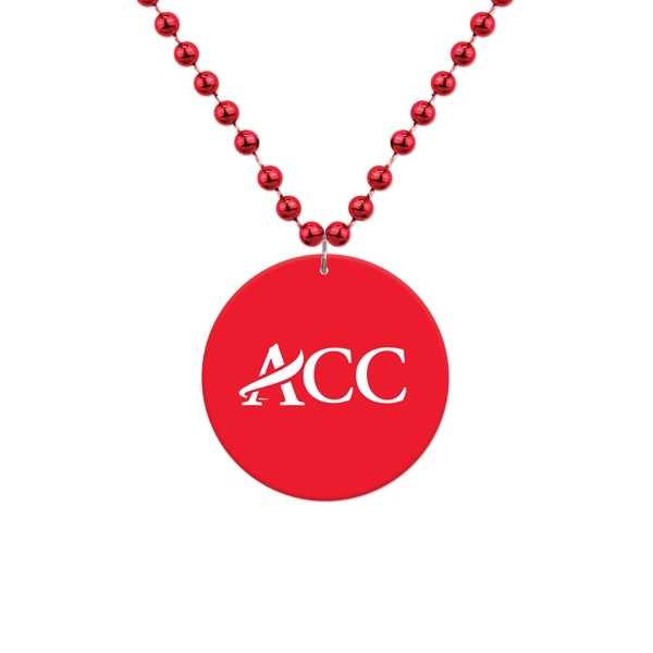 33" beaded necklace with 7mm beads and 2 1/2" medallion.... from ASI 98360 WOWLine / WOWLine®